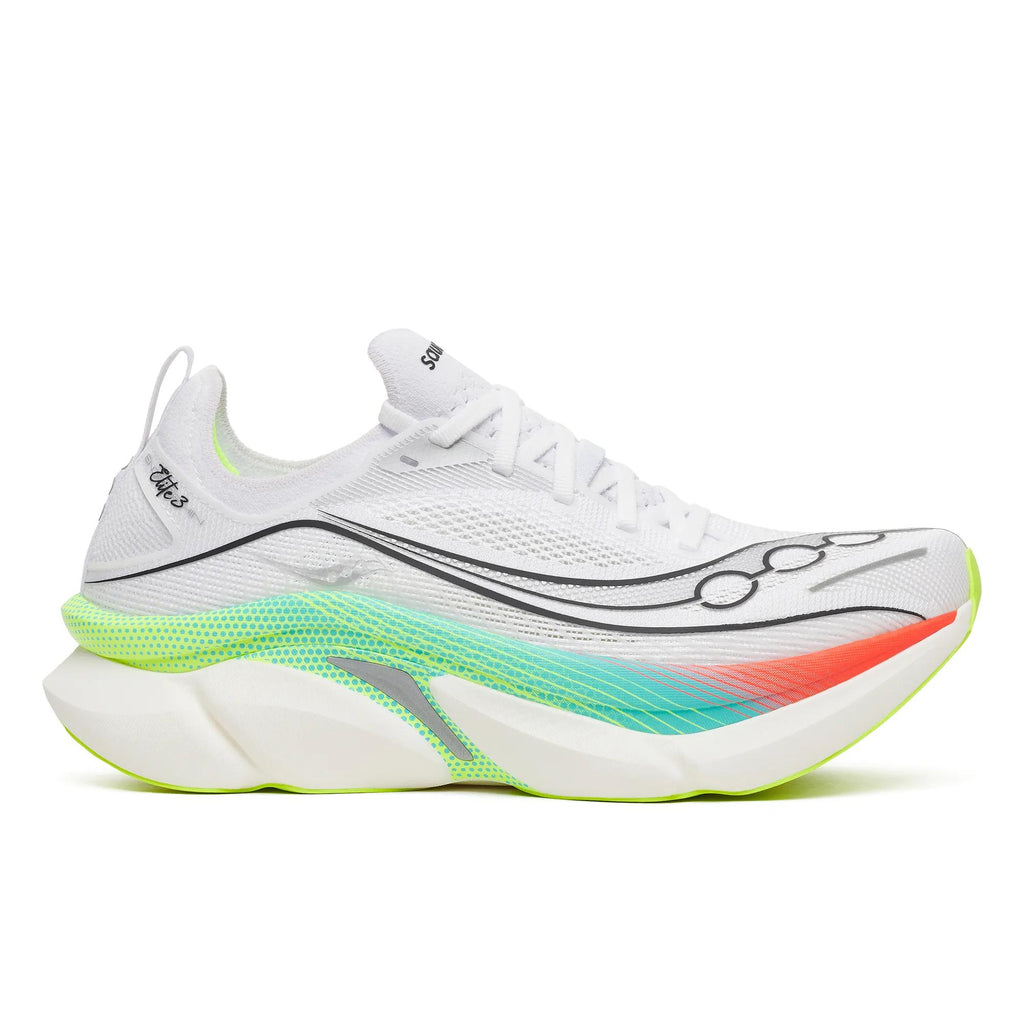 Saucony Unisex Endorphin Elite 3 1021 White/Multi lateral