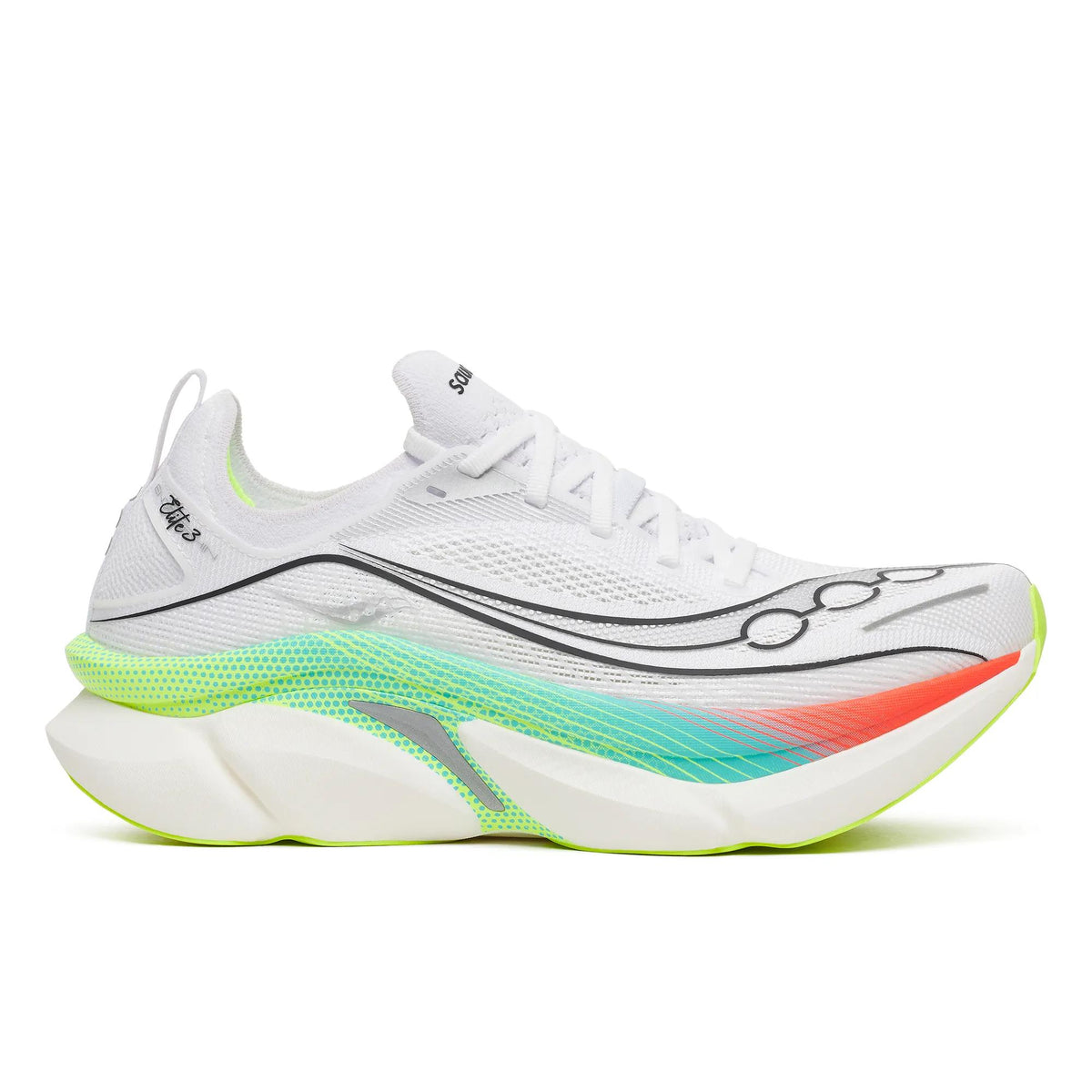 Saucony Unisex Endorphin Elite 3 1021 White/Multi lateral
