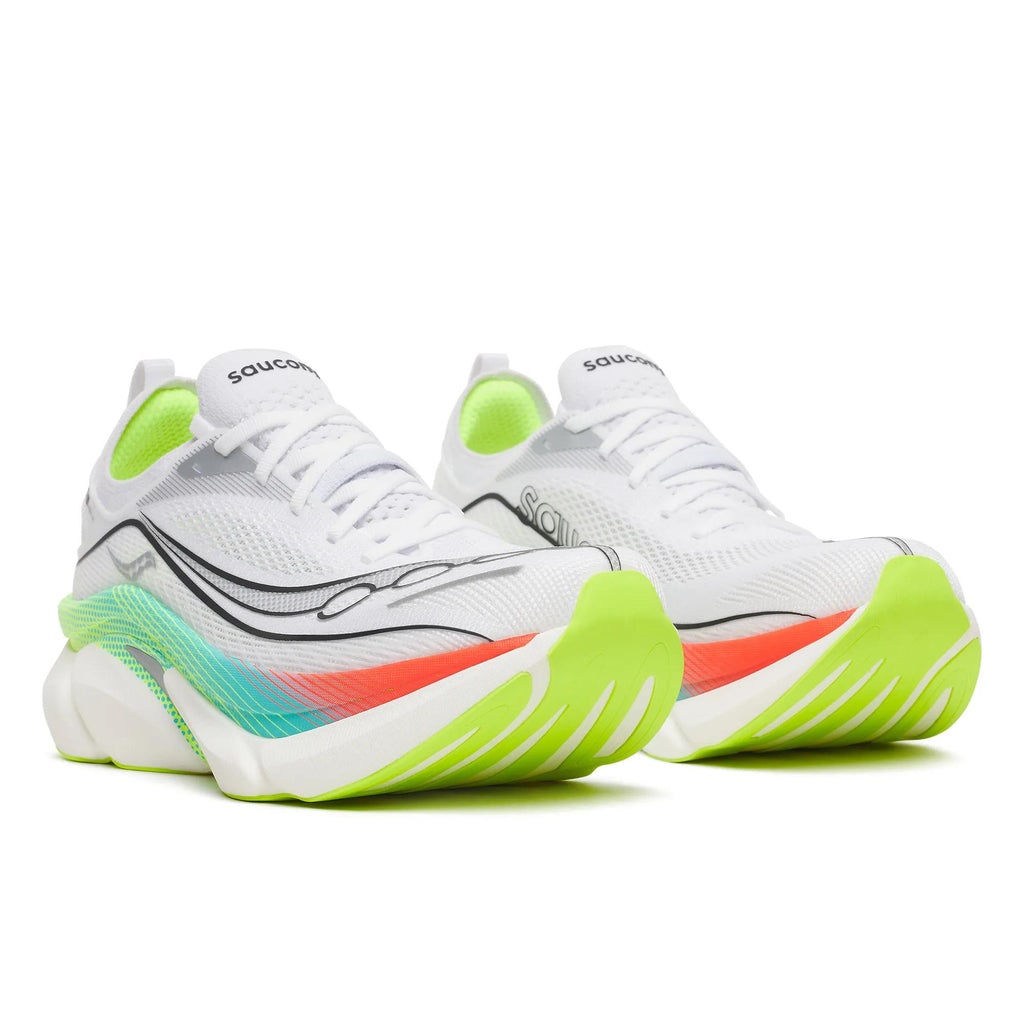 Saucony Unisex Endorphin Elite 3 1021 White/Multi pair angle