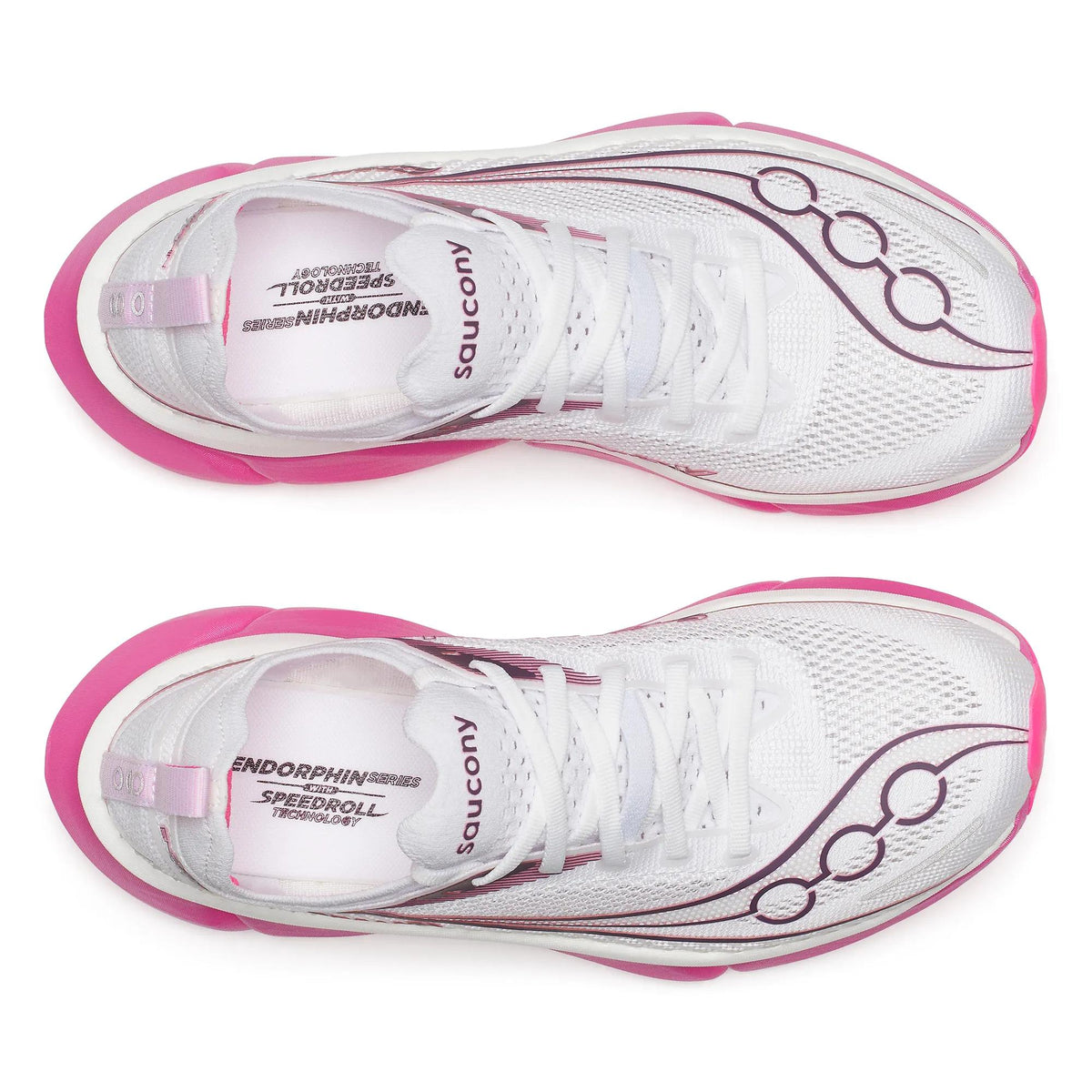 Saucony Unisex Endorphin Elite 3 1024 White/Eggpla top
