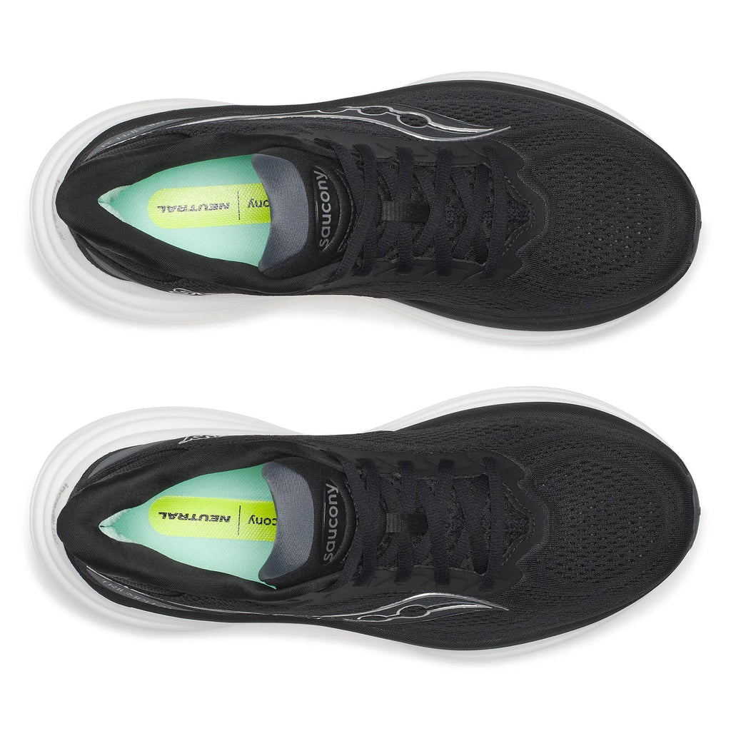 Saucony Women's Triumph 24 1003 Black/Silver heel