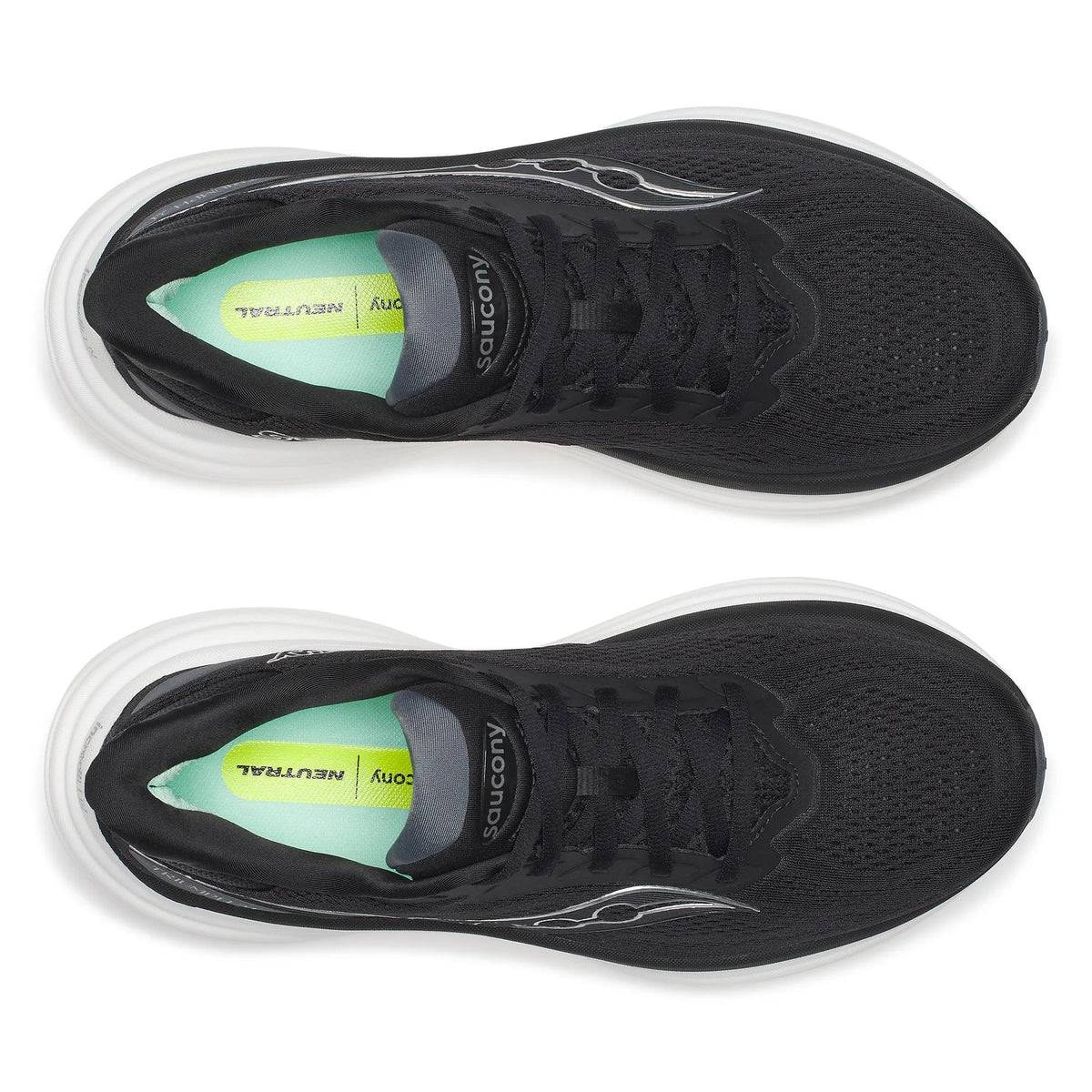 Saucony Women's Triumph 24 1003 Black/Silver heel