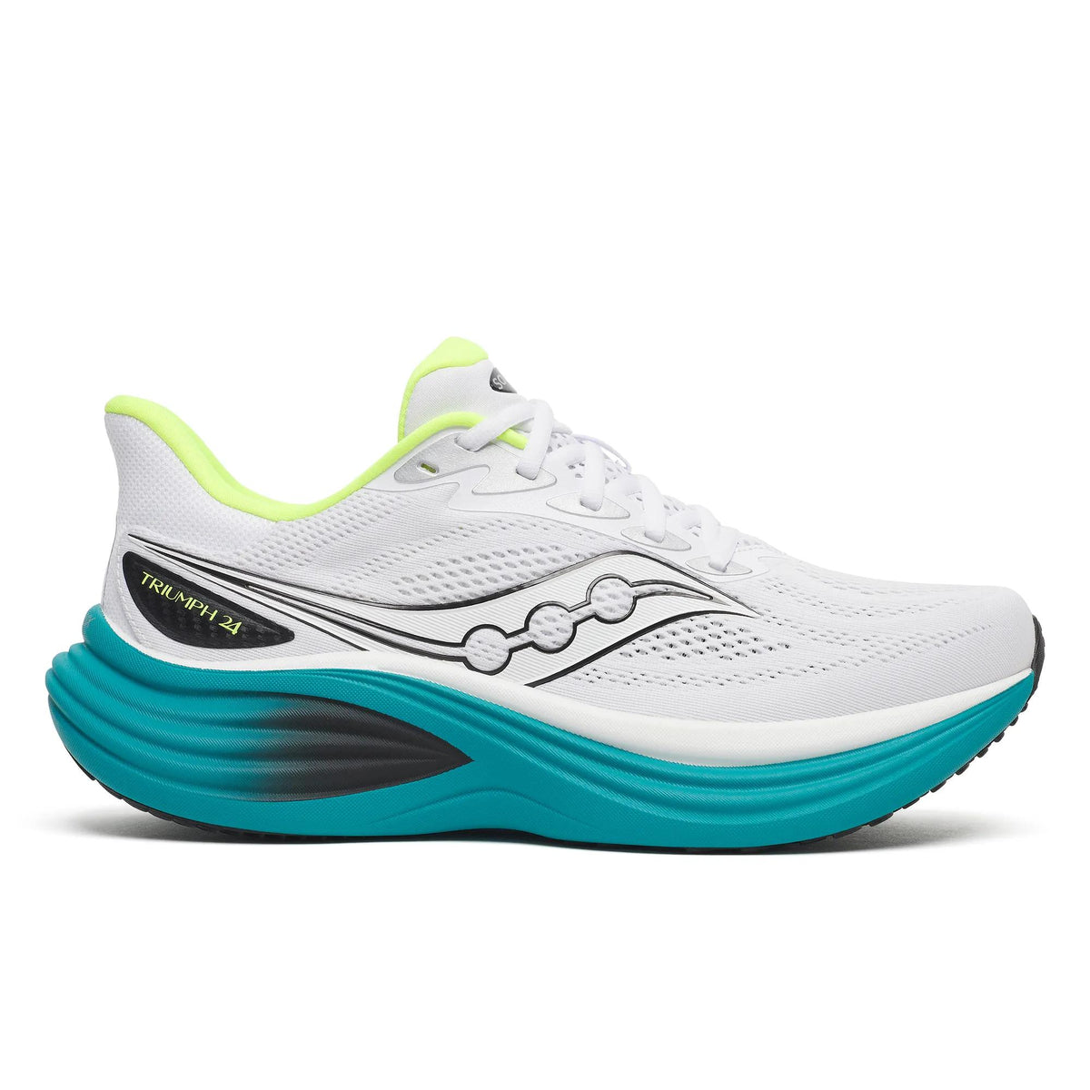 Saucony Men's Triumph 24 1002 Black/Silver lateral
