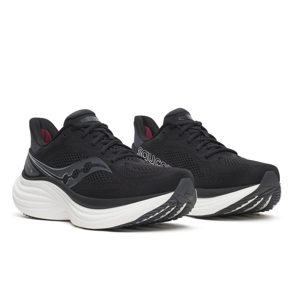 Saucony Men's Triumph 24 1009 Black/Silver pair angle