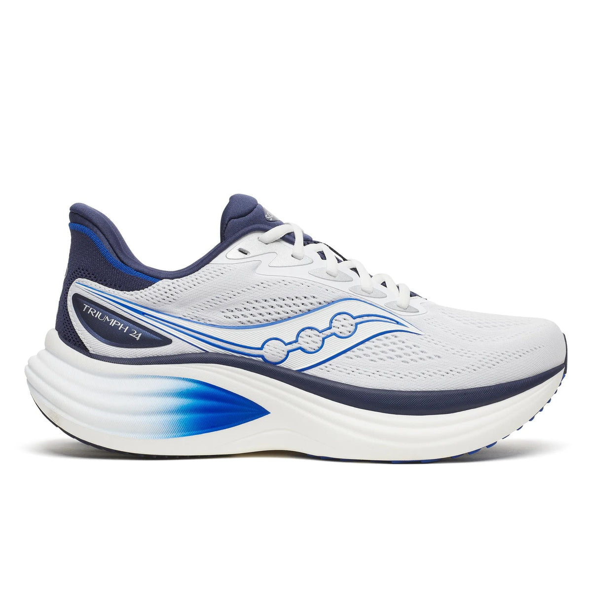 Saucony Men's Triumph 24 1018 White/Naval lateral