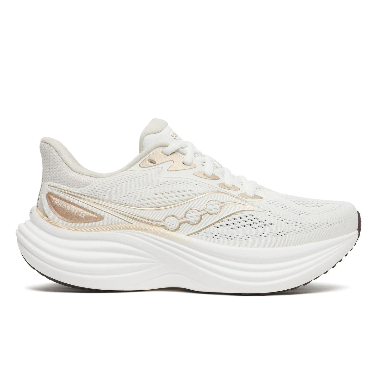 Saucony Women's Triumph 24 1019 Ivory/Eggshe lateral