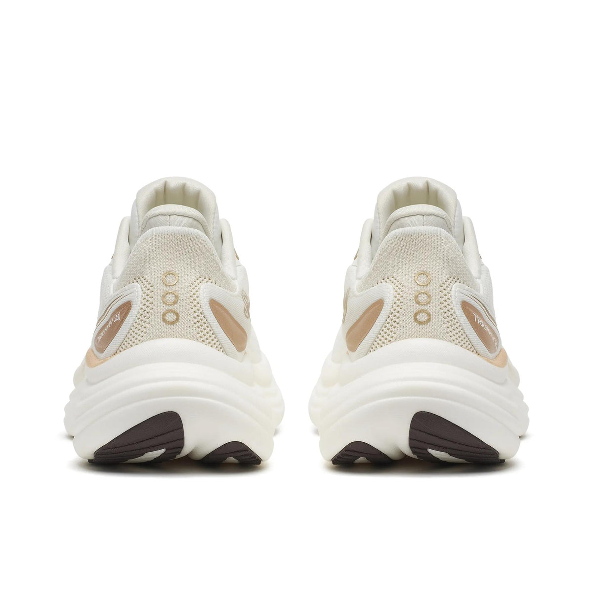 Saucony Women's Triumph 24 1019 Ivory/Eggshe heel