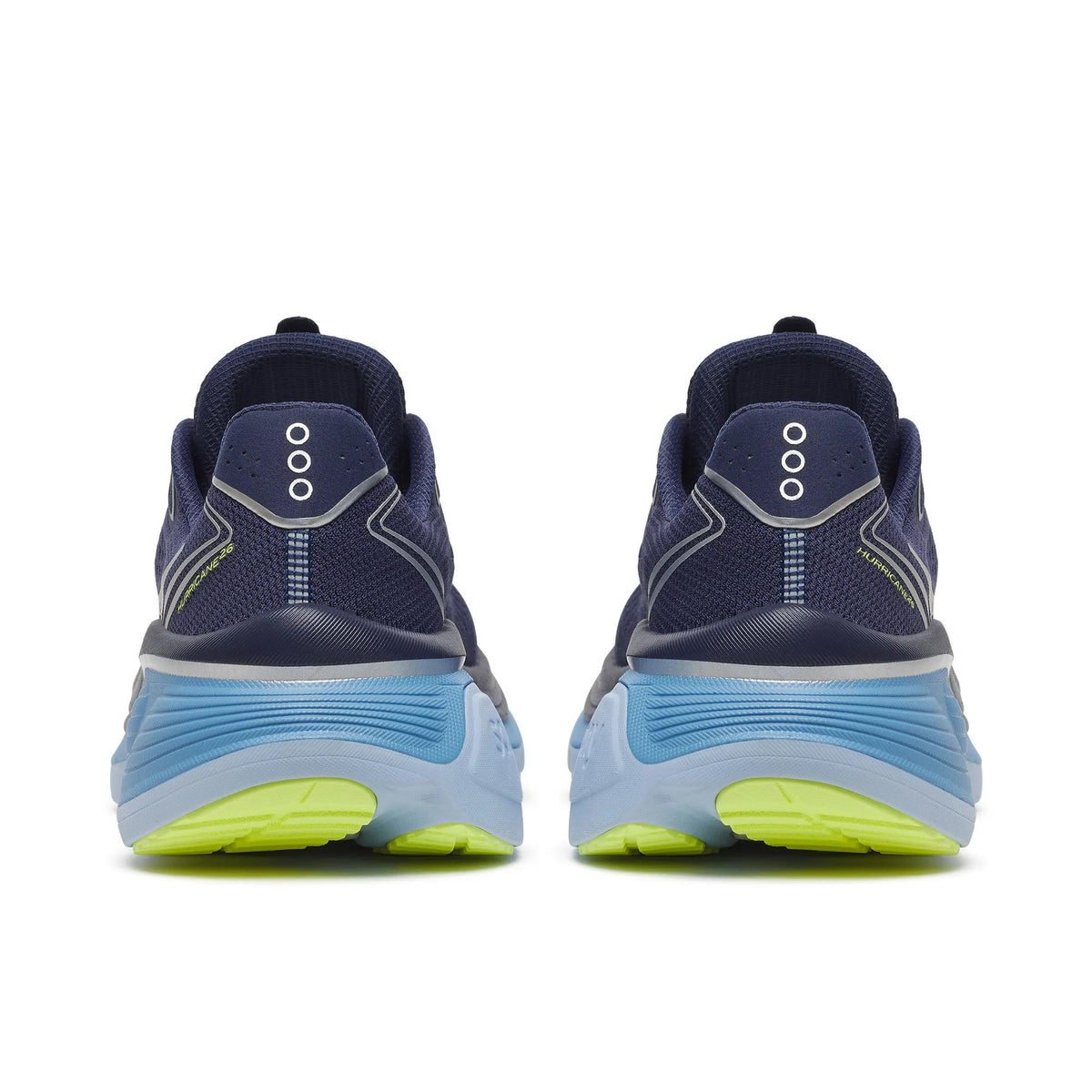 Saucony Women's Hurricane 26 1003 Naval/Skywar heel