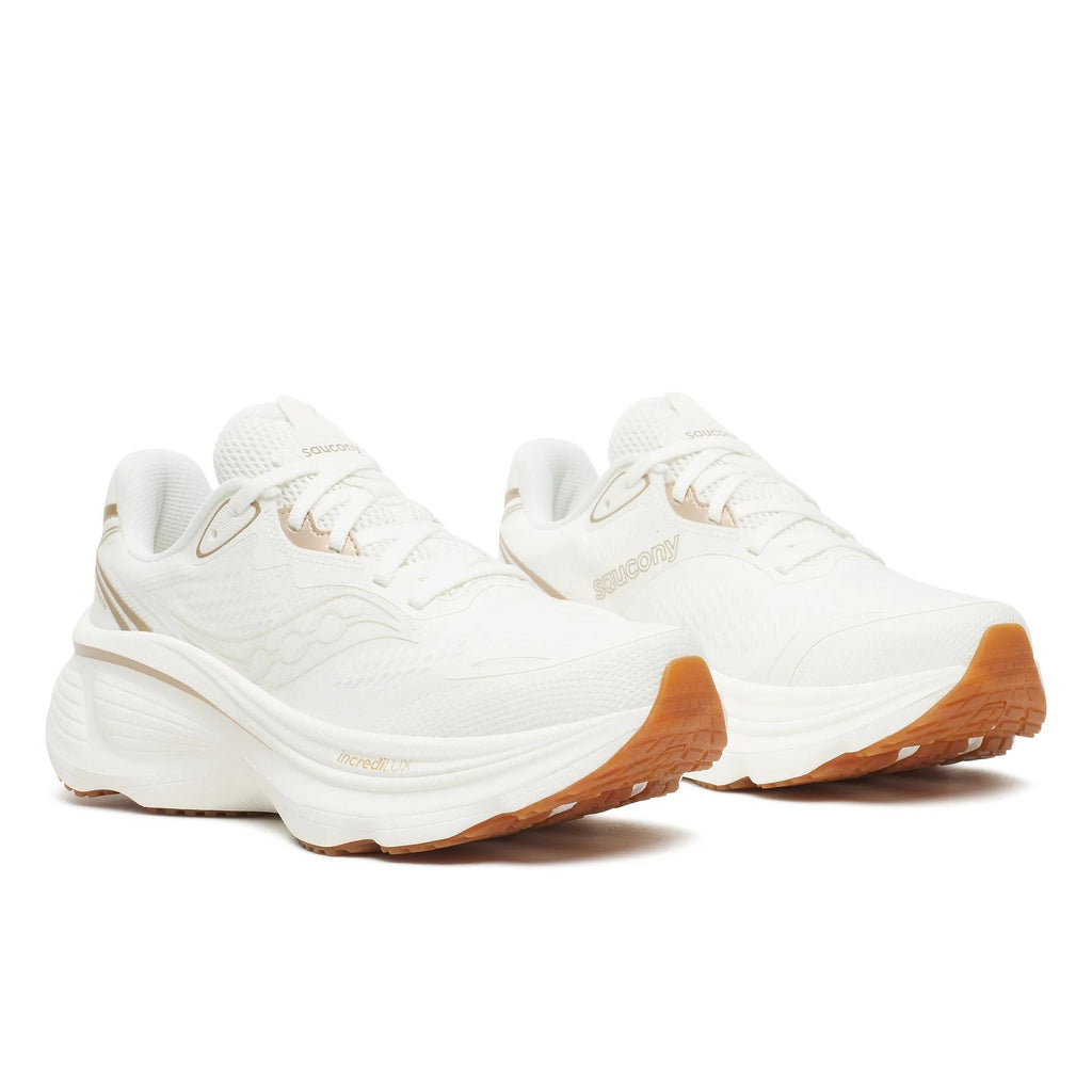 Saucony Women's Hurricane 26 1007 Ivory/Gum pair angle