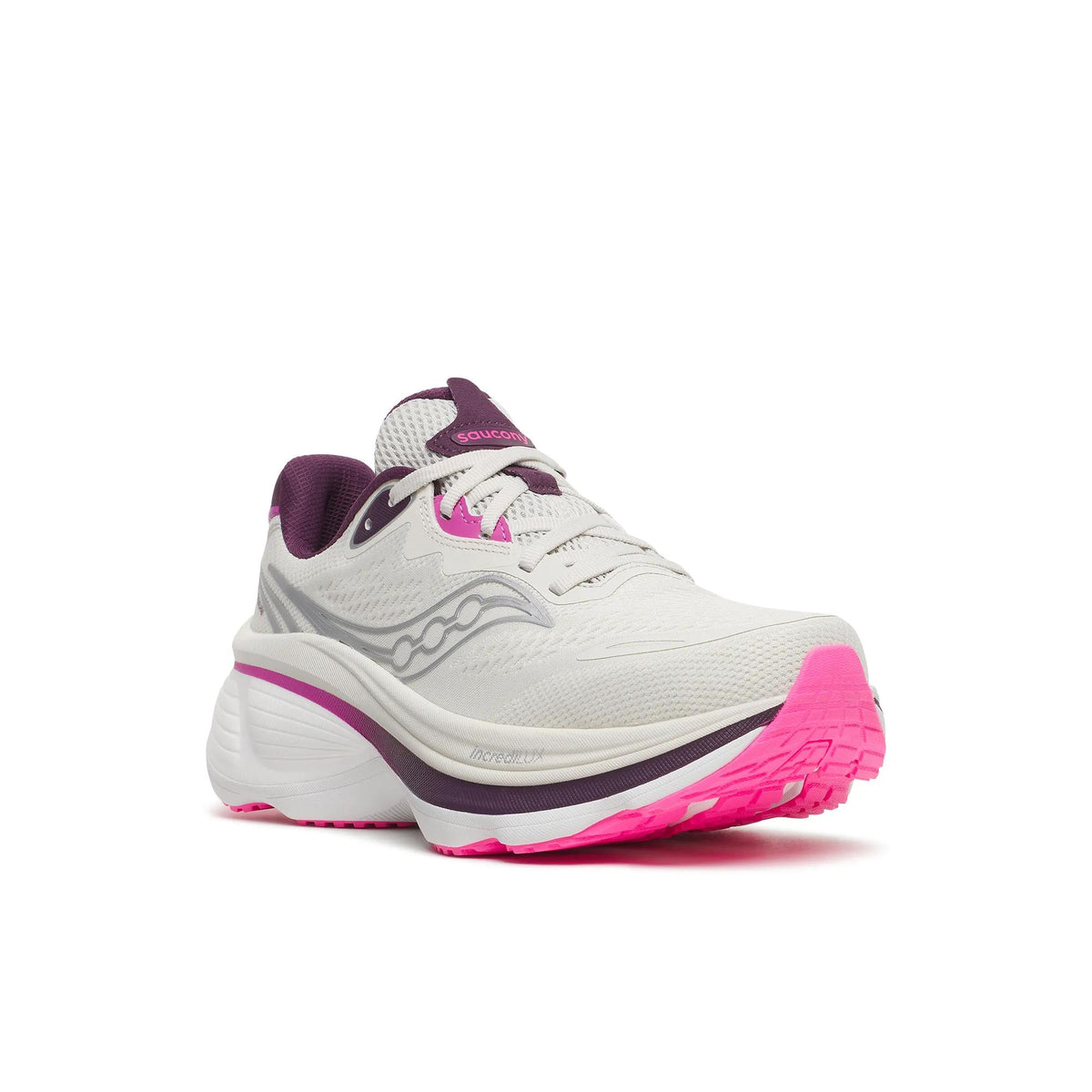 Saucony Women's Hurricane 26 1008 Quartz/Eggpl pair angle