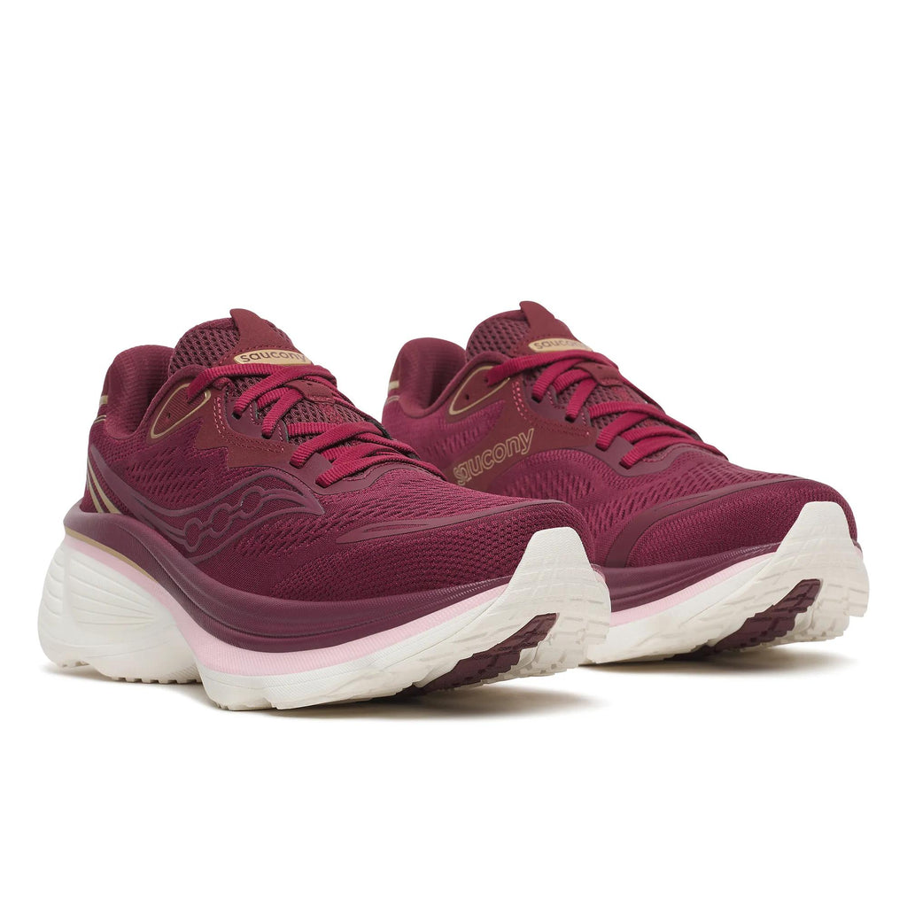 Saucony Women's Hurricane 26 1013 Maroon/Silk pair angle