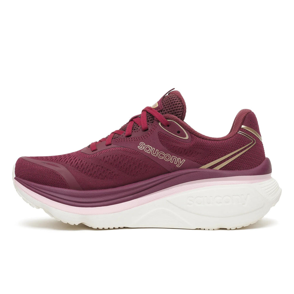 Saucony Women's Hurricane 26 1013 Maroon/Silk medial