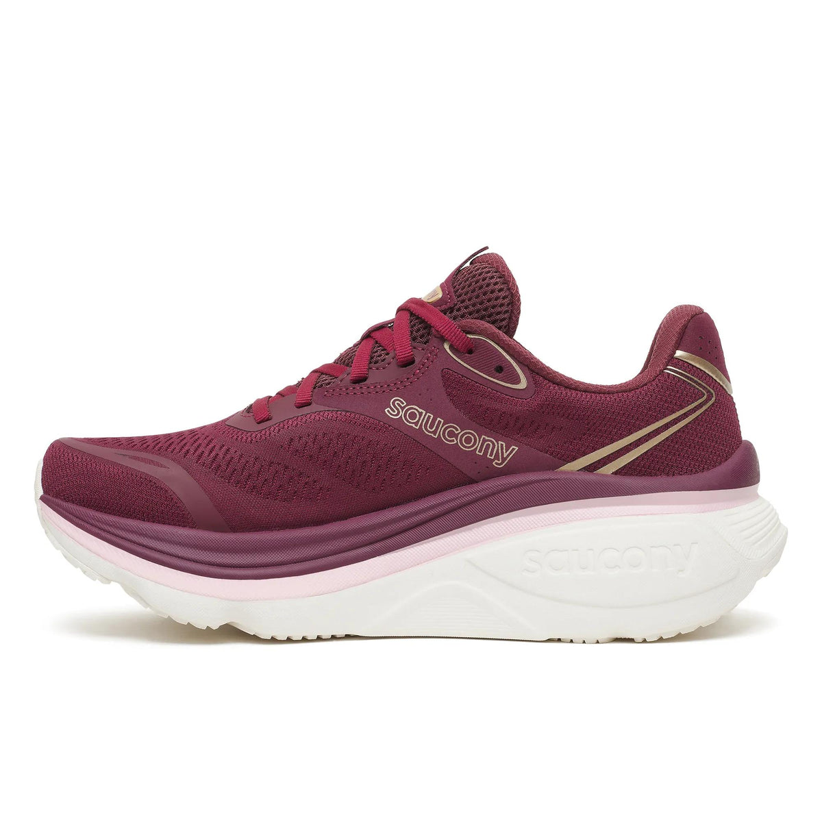 Saucony Women's Hurricane 26 1013 Maroon/Silk medial