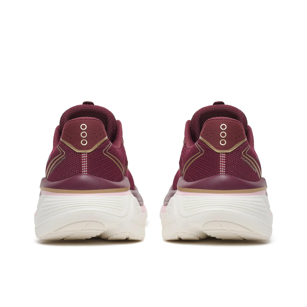 Saucony Women's Hurricane 26 1013 Maroon/Silk heel