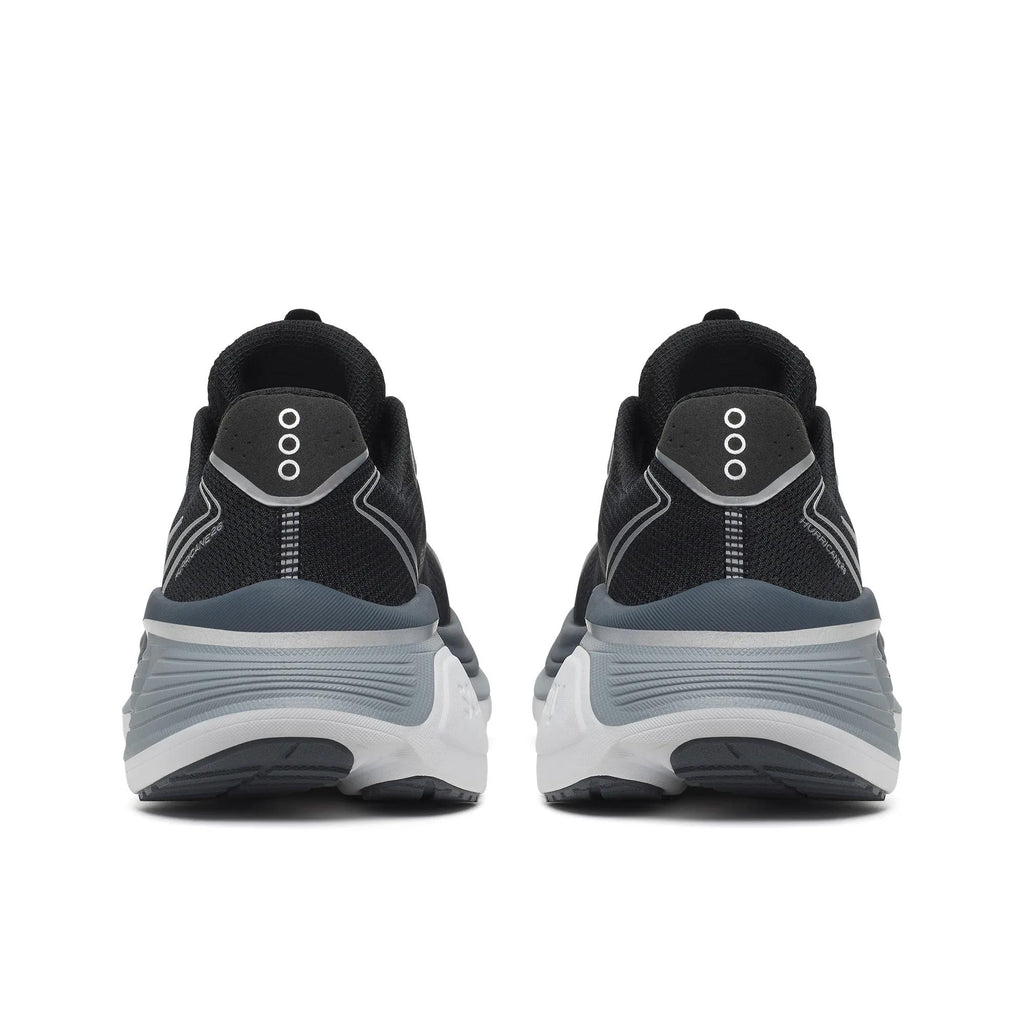 Saucony Women's Hurricane 26 1015 Black/Silver heel