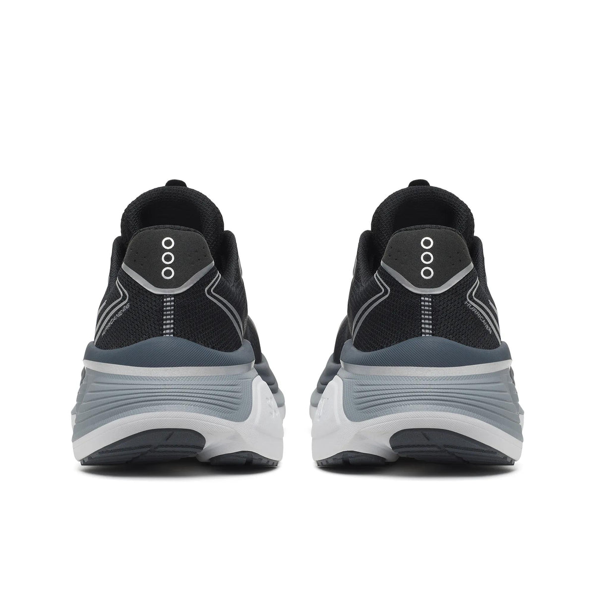 Saucony Women's Hurricane 26 1015 Black/Silver heel