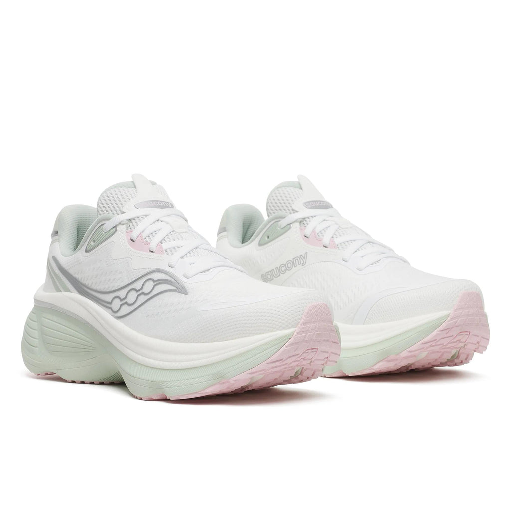 Saucony Women's Hurricane 26 1020 White/Cast pair angle