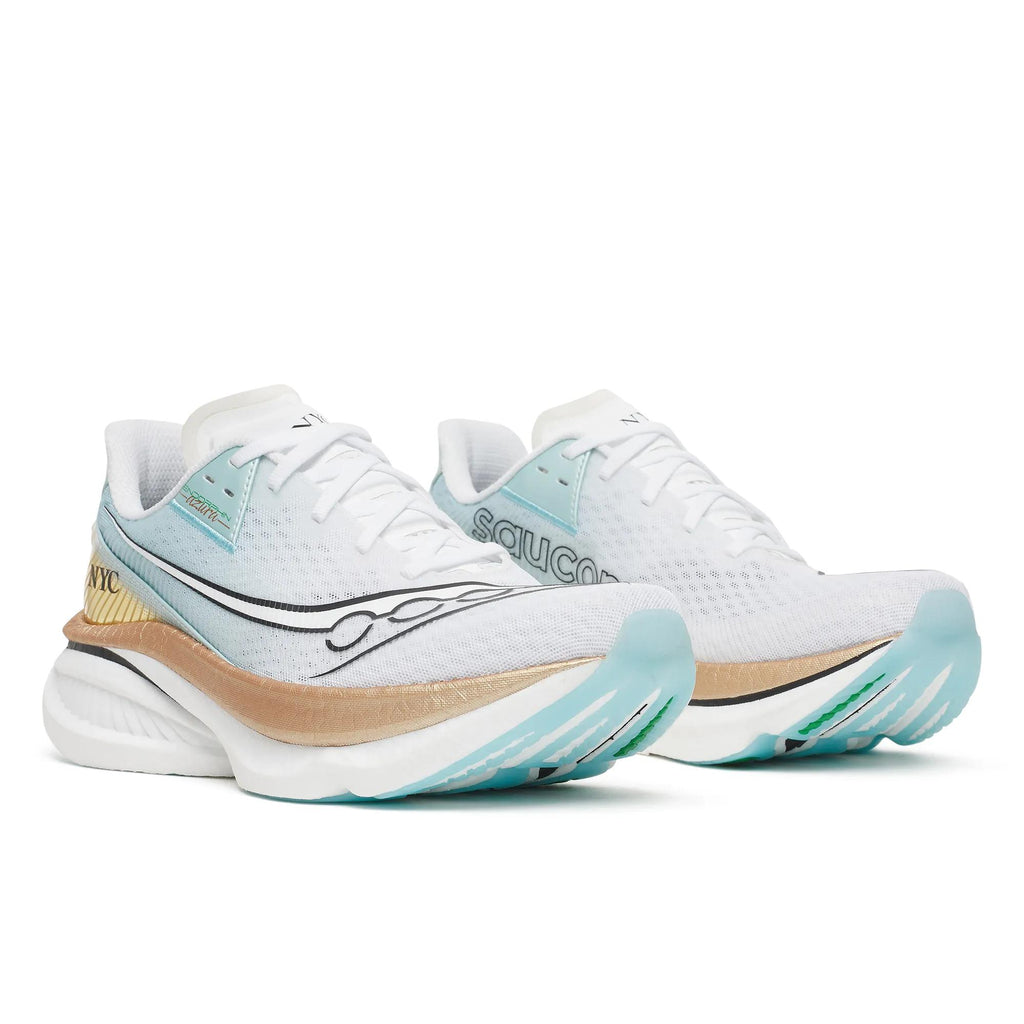Saucony Men's Endorphin Azura 1046 White/Gold pair angle