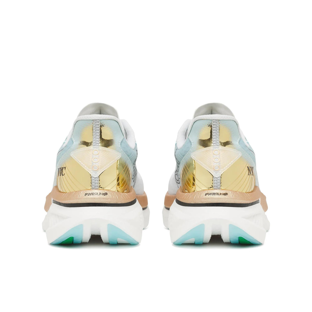 Saucony Men's Endorphin Azura 1046 White/Gold heel