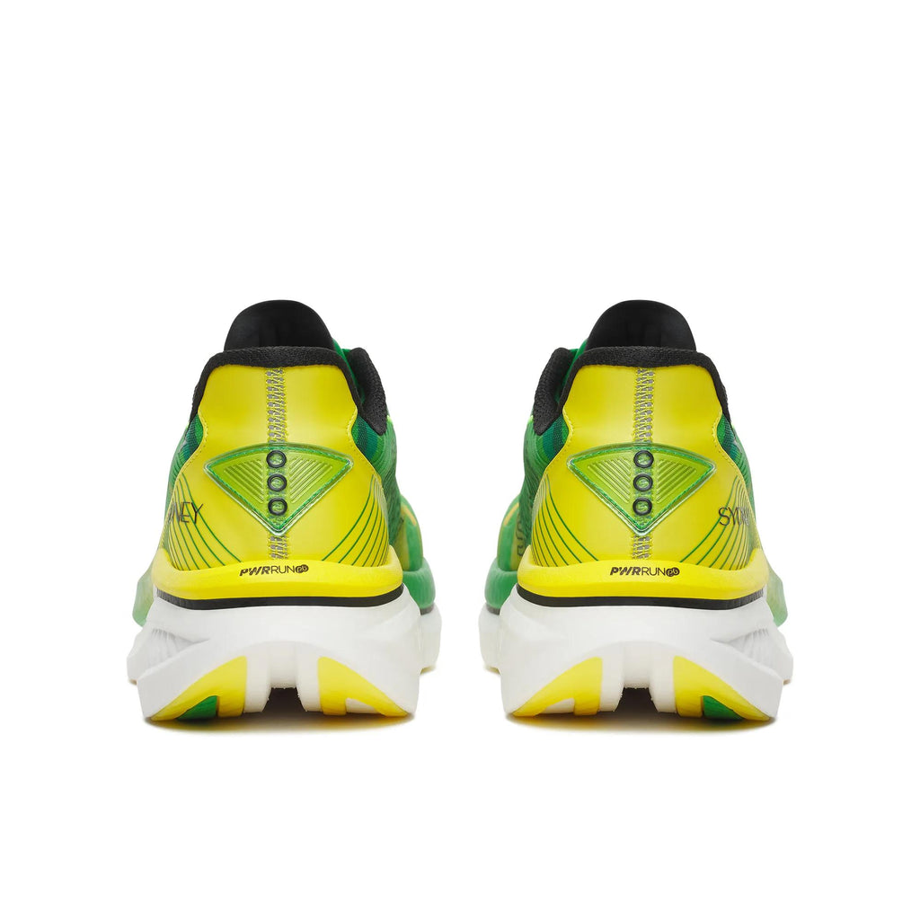 Saucony Men's Endorphin Azura 1047 Green/Yellow heel