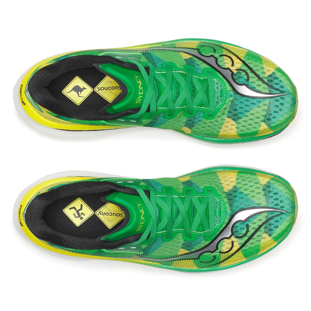 Saucony Men's Endorphin Azura 1047 Green/Yellow top