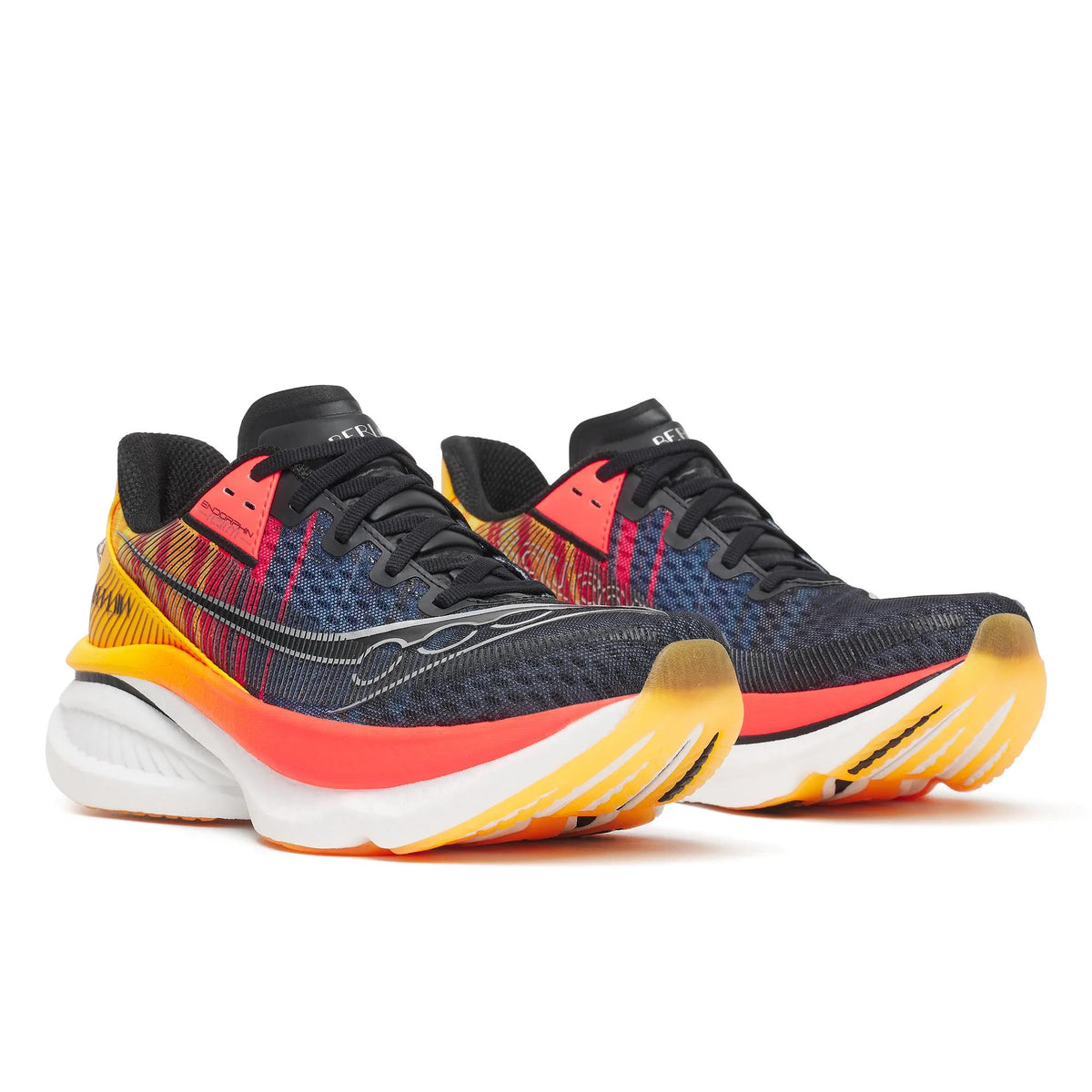 Saucony Women's Endorphin Azura 1036 Black/Fusion pair angle