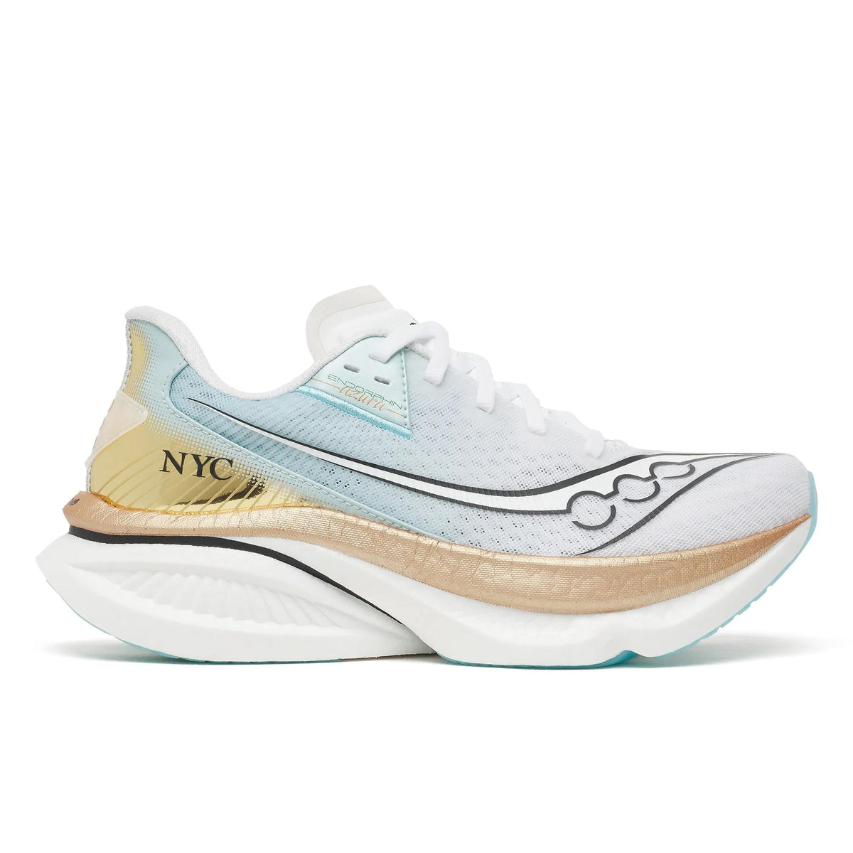 Saucony Women's Endorphin Azura 1038 White/Gold lateral