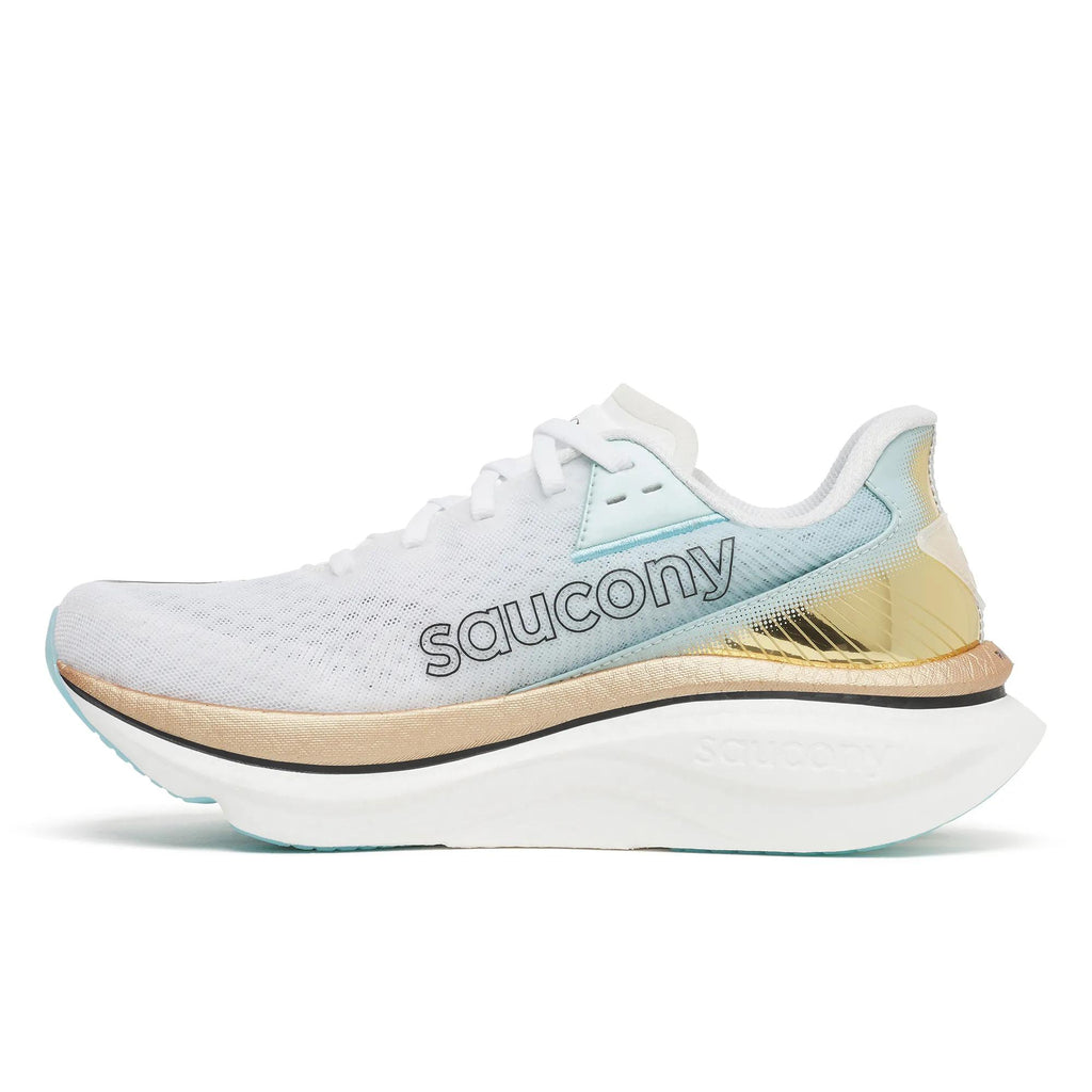 Saucony Women's Endorphin Azura 1038 White/Gold medial