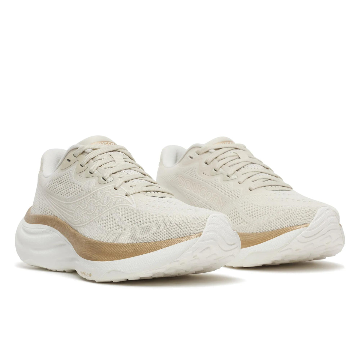 Saucony Women's Ride 19 1013 Eggshell/Ivo pair angle