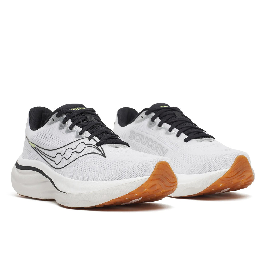 Saucony Men's Ride 19 1003 White/Quartz pair angle