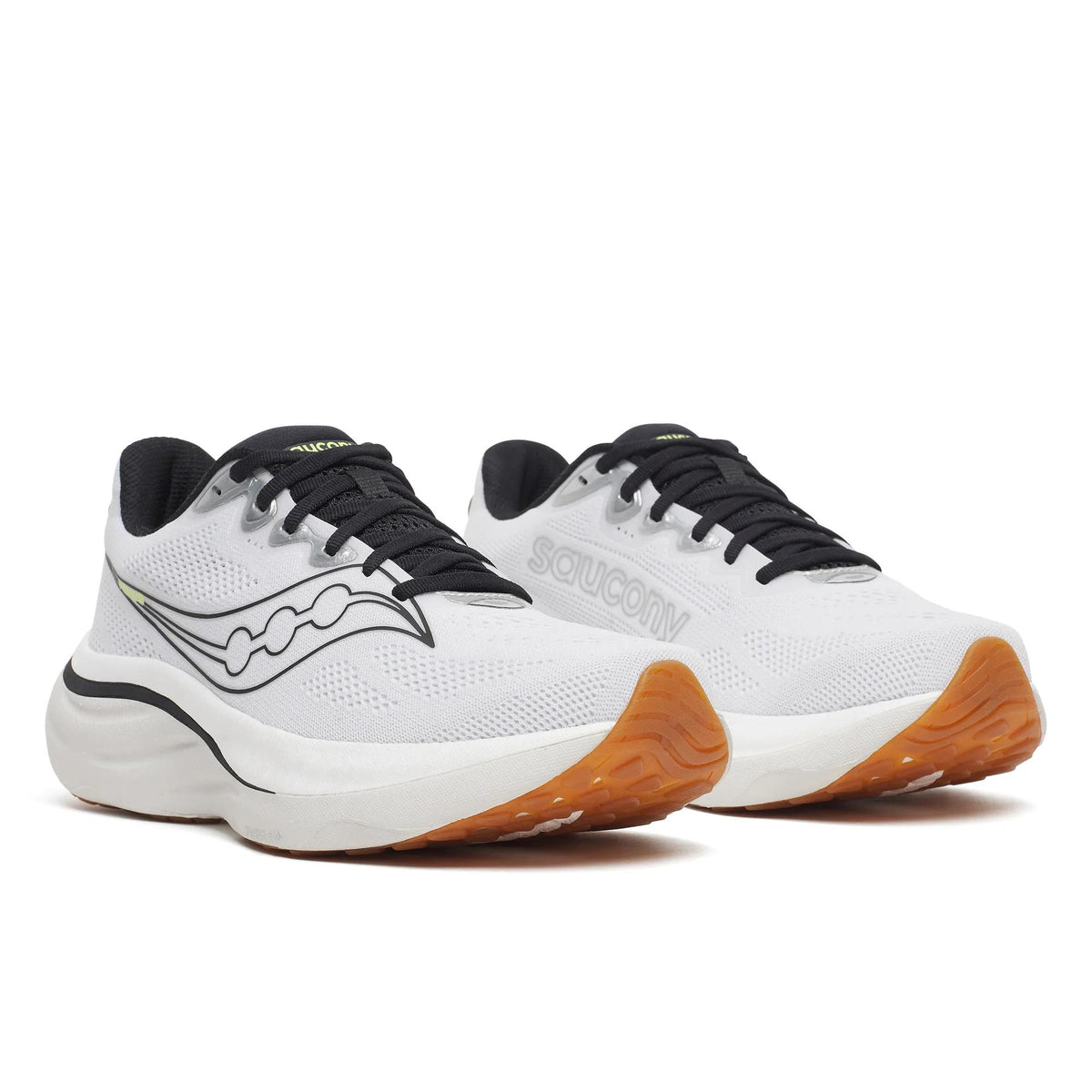Saucony Men's Ride 19 1003 White/Quartz pair angle