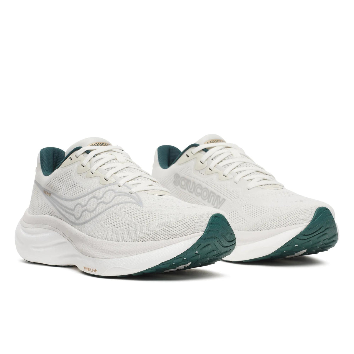 Saucony Men's Ride 19 1006 Quartz/Pine pair angle