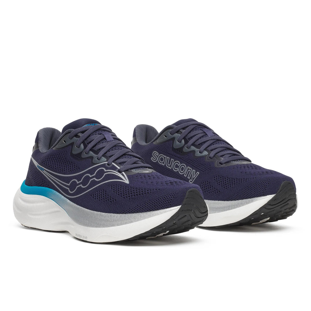 Saucony Men's Ride 19 1009 Naval/Cobalt pair angle