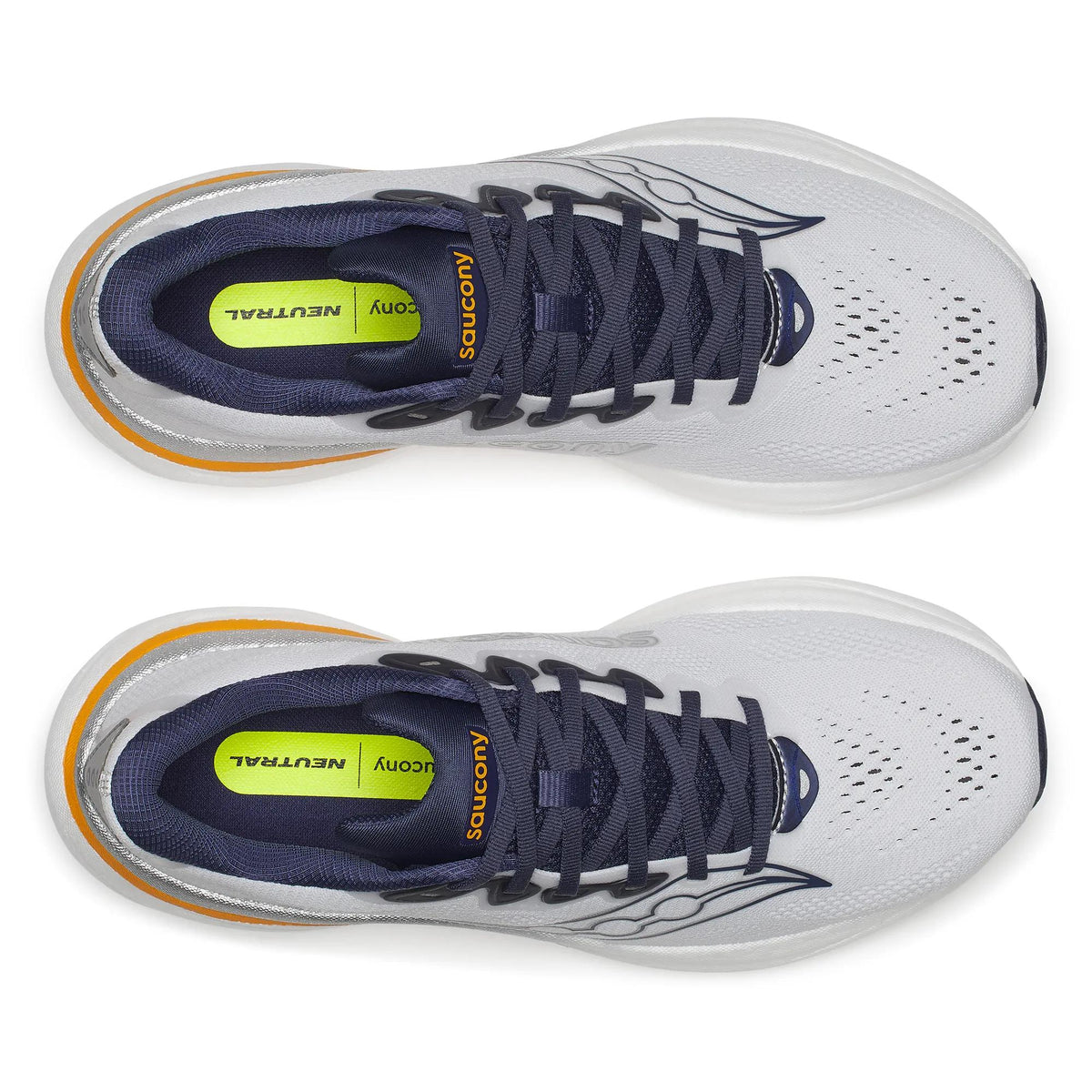 Saucony Men's Ride 19 1012 White/Naval top