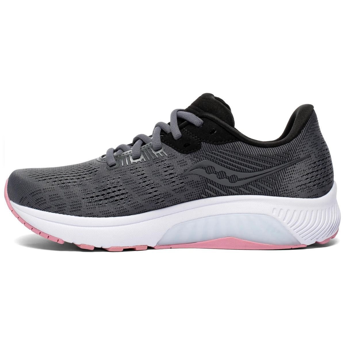 Saucony Women's Guide 14 45 Black/Red pair angle