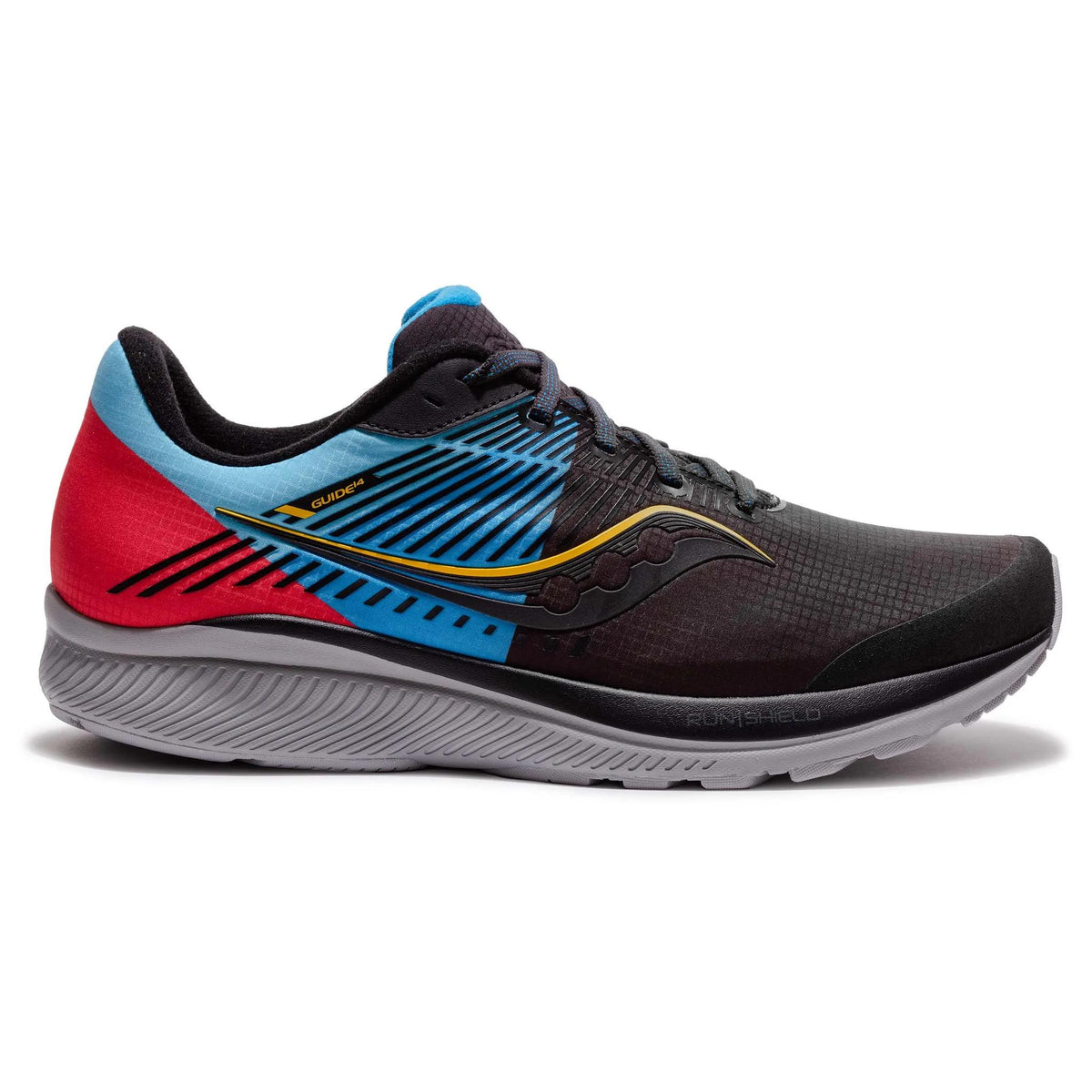 Saucony Women's Guide Runshield 14 1 Black/Blue/Red lateral