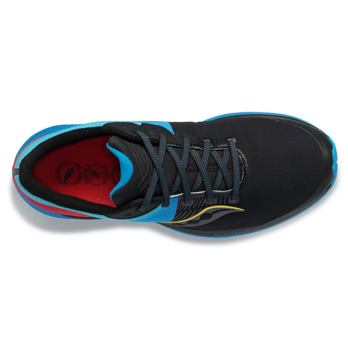 Saucony Women's Guide Runshield 14 1 Black/Blue/Red medial