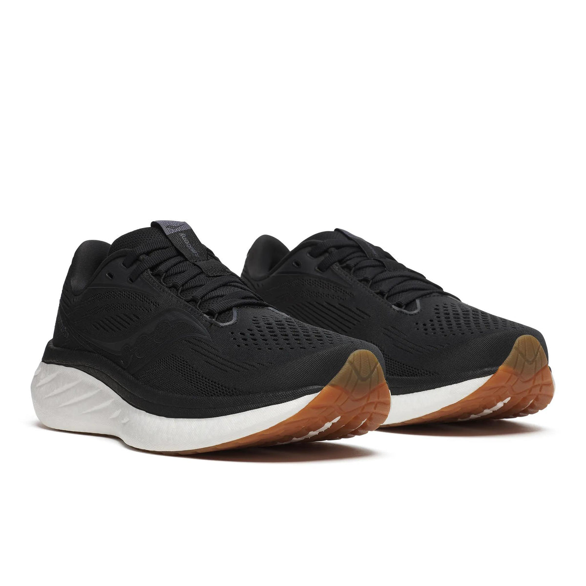 Saucony Women's Ride 18 101 Black/Gum pair angle