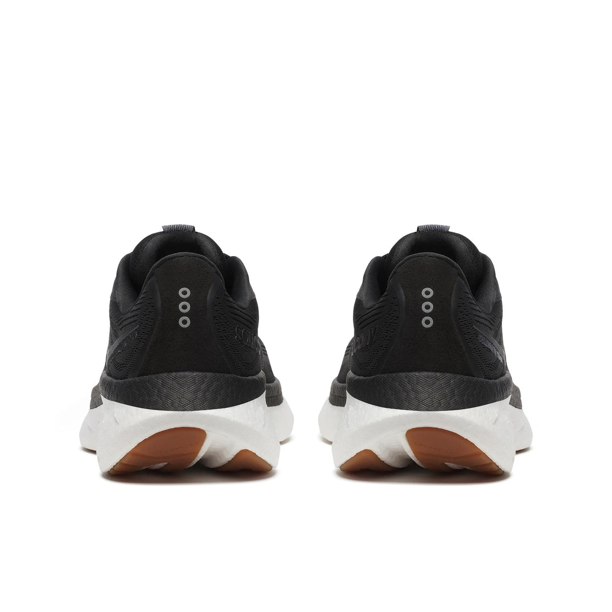 Saucony Women's Ride 18 101 Black/Gum heel