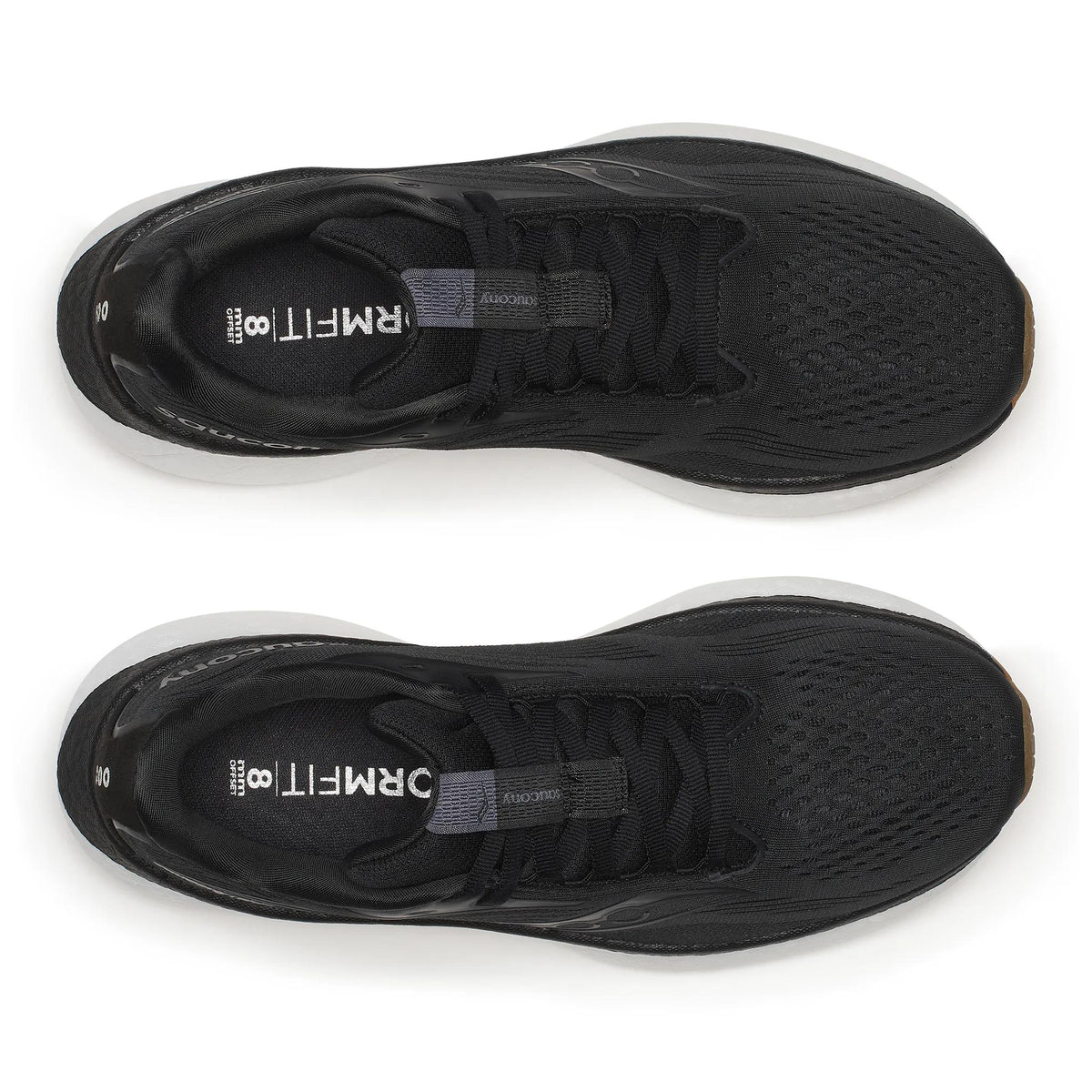 Saucony Women's Ride 18 101 Black/Gum top