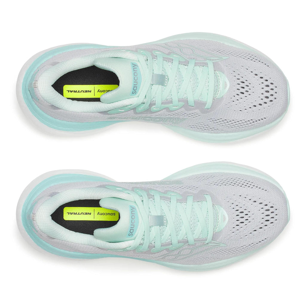 Saucony Women's Ride 19 120 Cloud/Aqua top