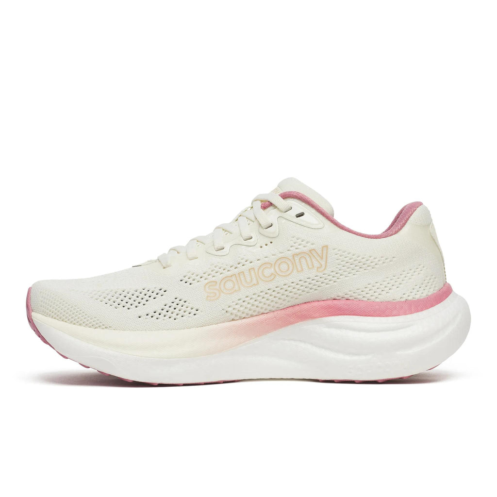 Saucony Women's Ride 19 142 Vanilla/Mauve medial