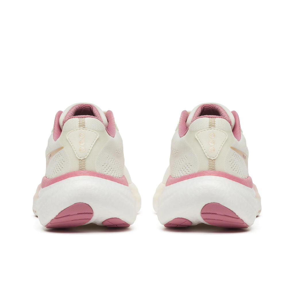 Saucony Women's Ride 19 142 Vanilla/Mauve heel