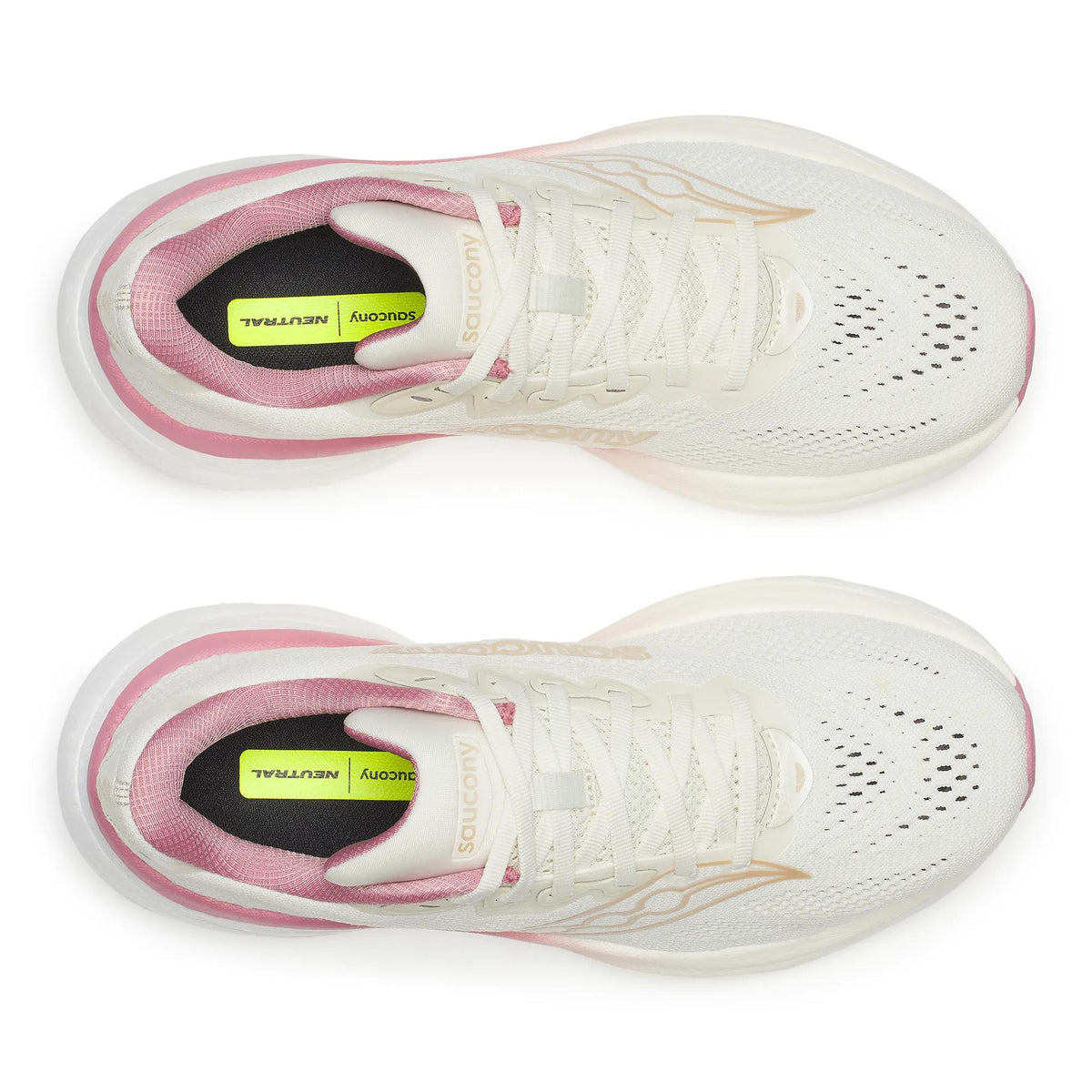 Saucony Women's Ride 19 142 Vanilla/Mauve top