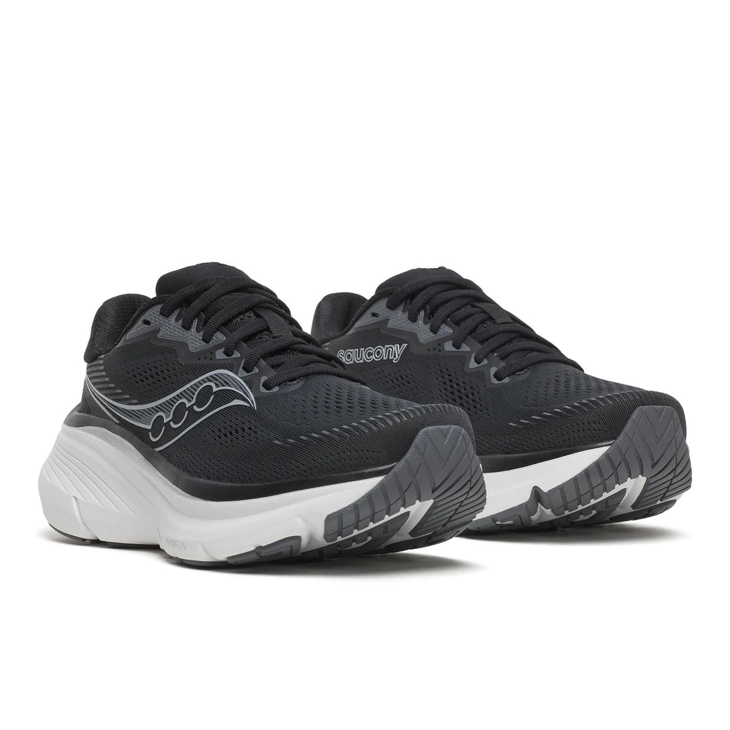 Saucony Women's Guide 19 100 Black/Silver pair angle