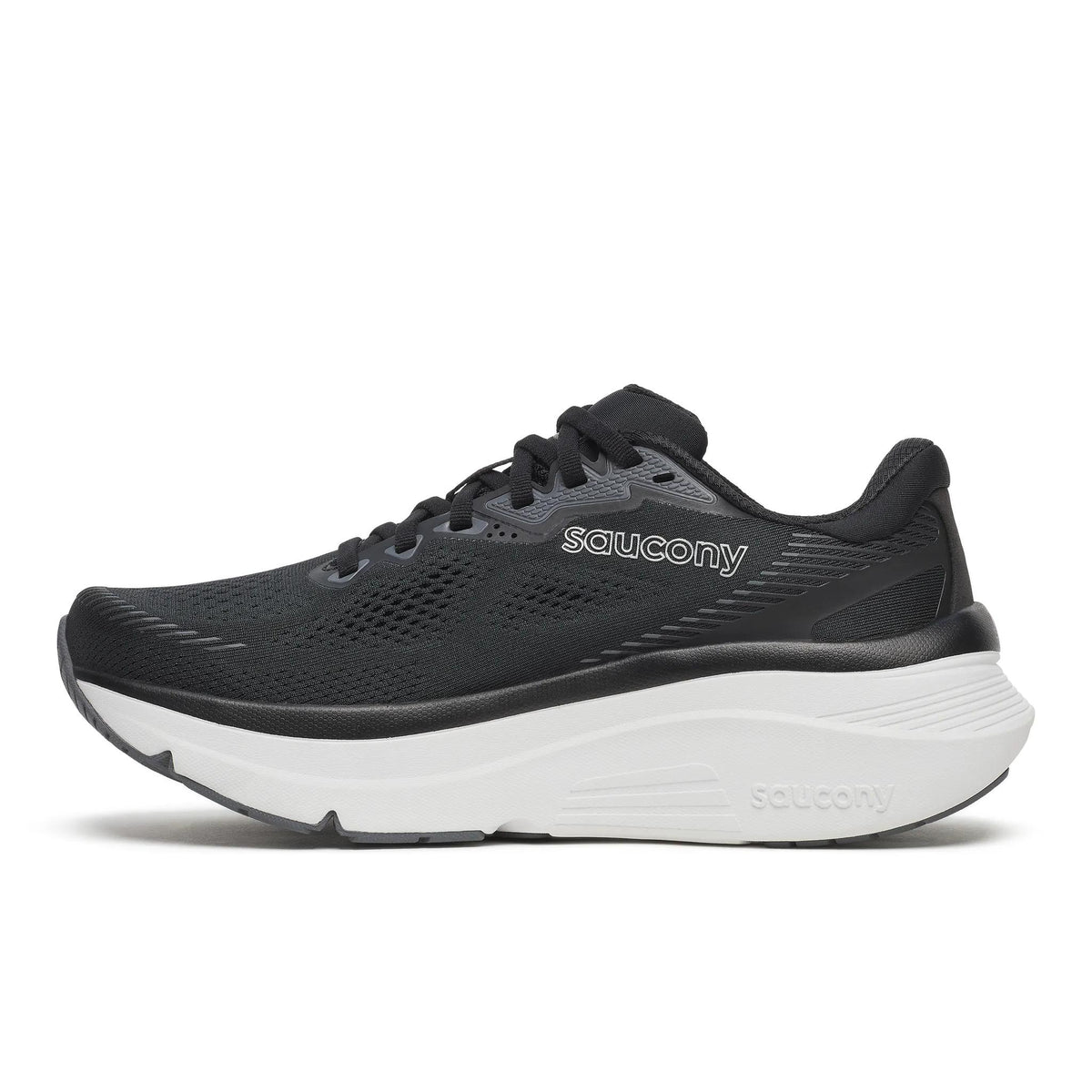 Saucony Women's Guide 19 100 Black/Silver medial