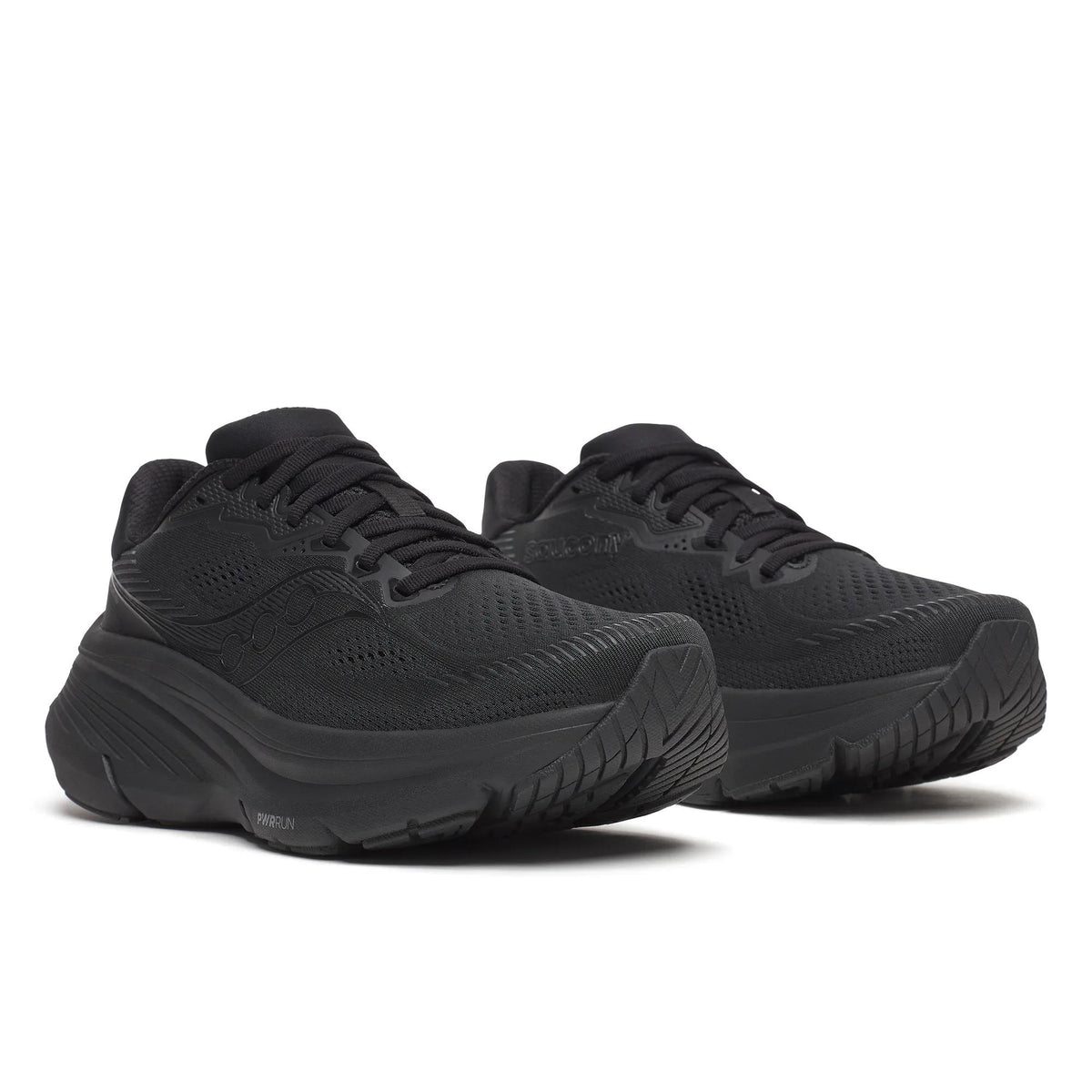 Saucony Women's Guide 19 101 TripleBlack pair angle