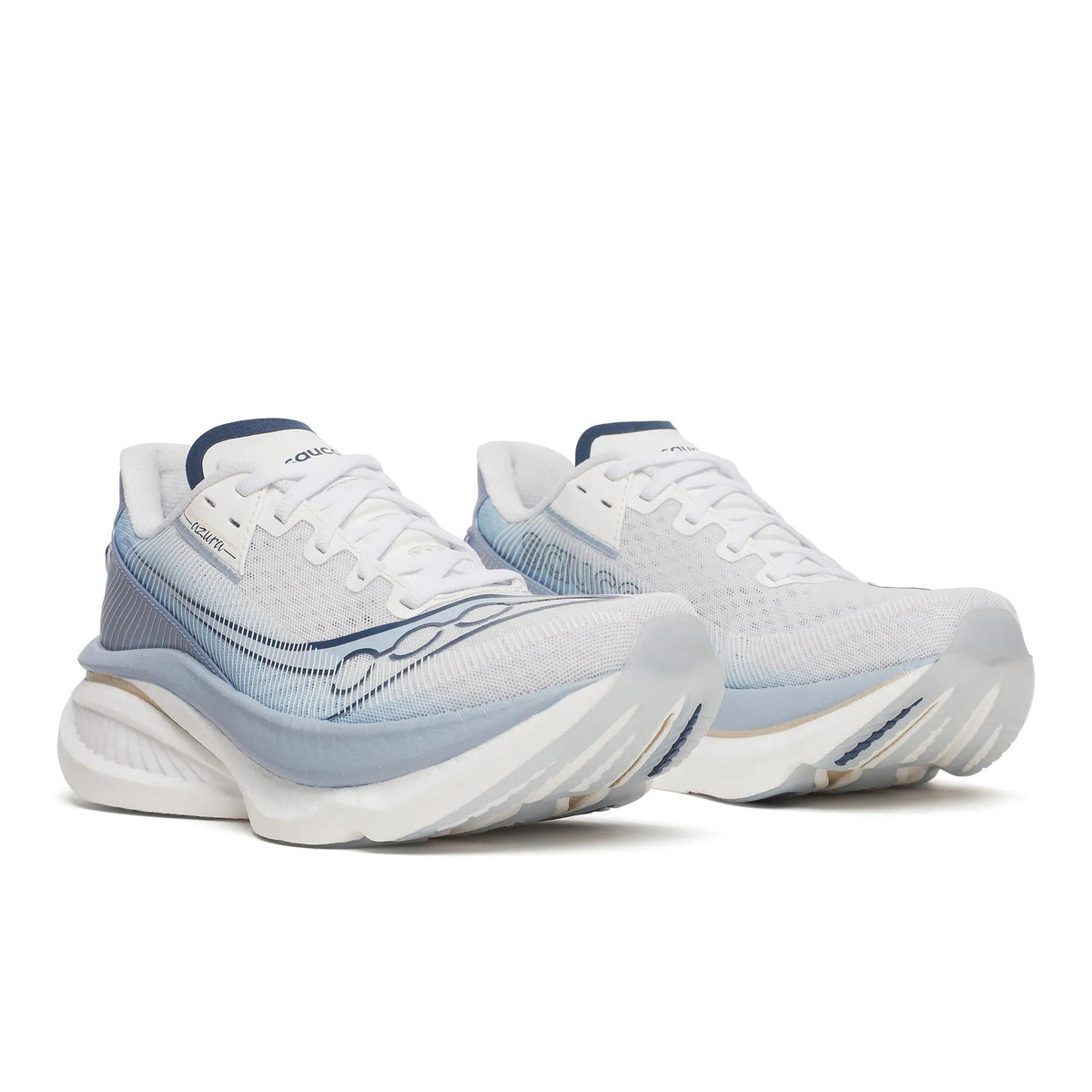 Saucony Women's Endorphin Azura 140 White/Celestial pair angle