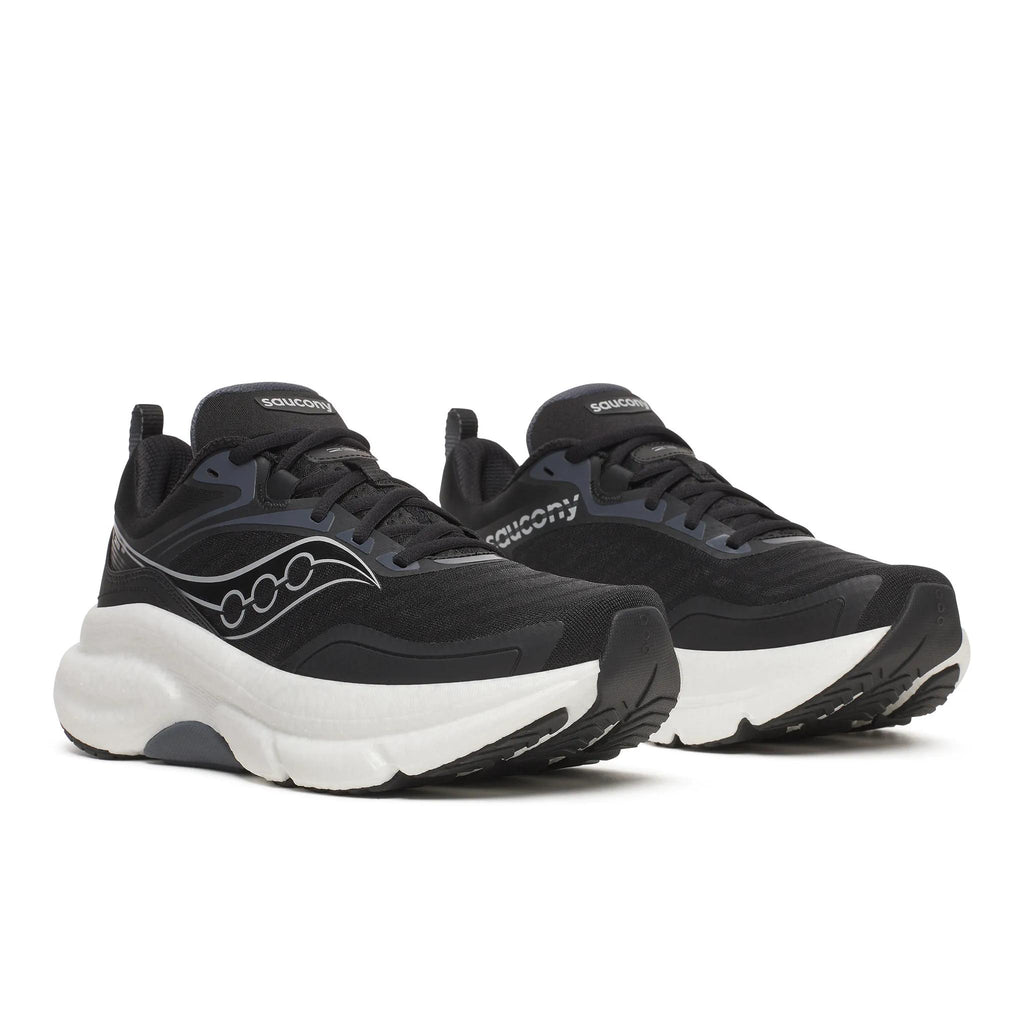 Saucony Women's Omni ST 23 100 Black/Silver lateral