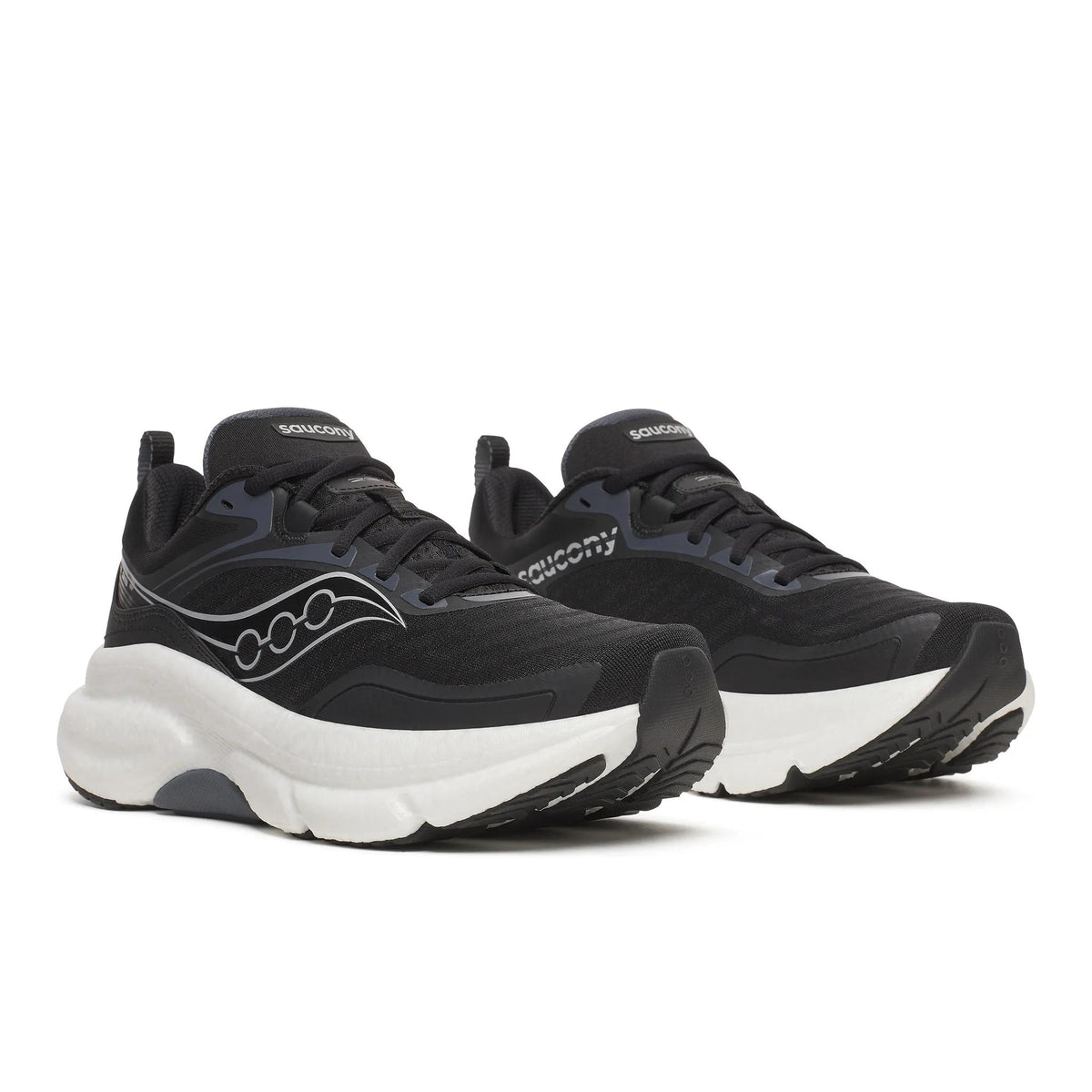 Saucony Women's Omni ST 23 100 Black/Silver lateral